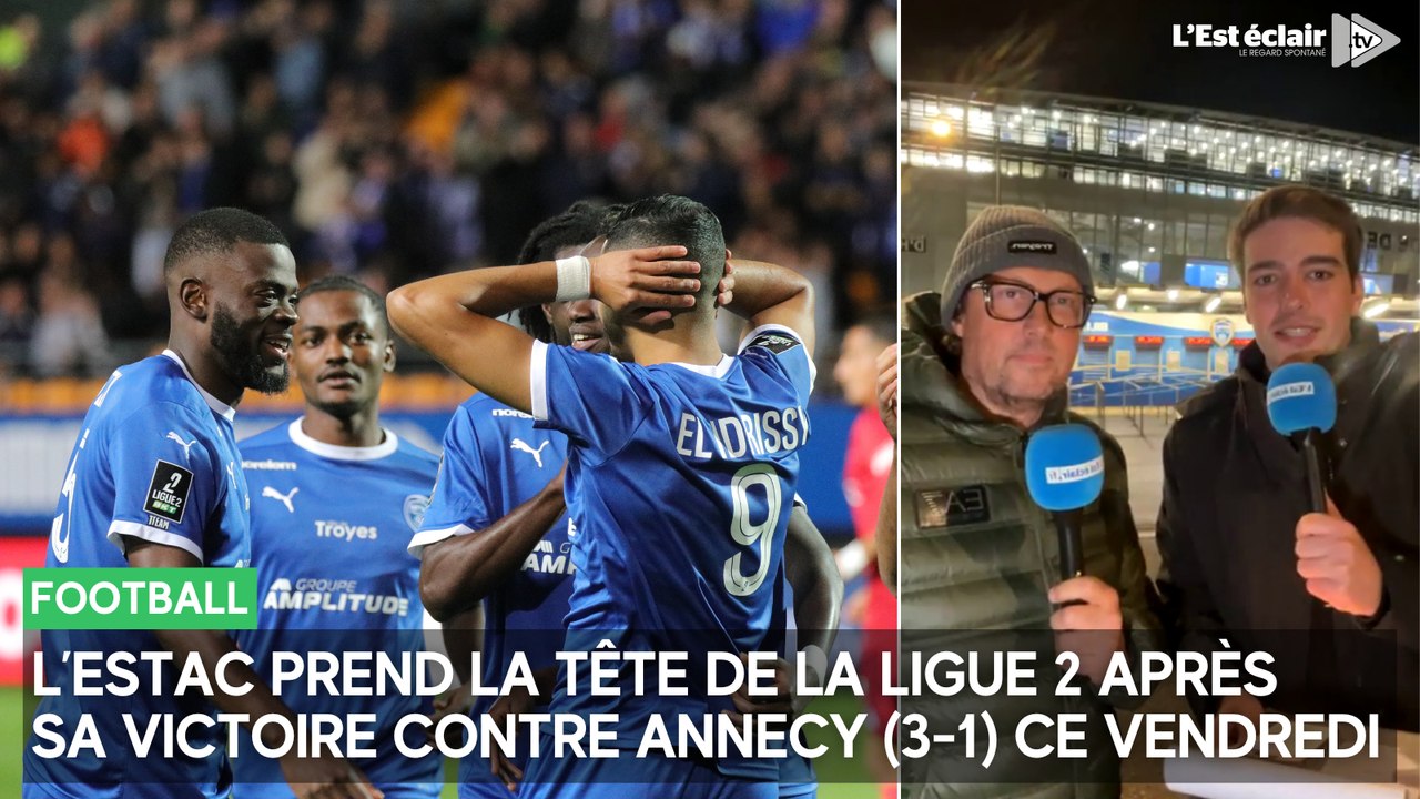L’Estac leader de Ligue 2 après sa victoire contre Annecy (3-1) ce vendredi soir au Stade de l'Aube