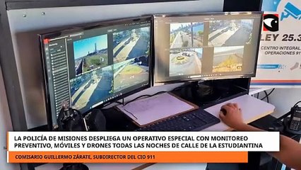 Guillermo Zárate operativos de la Policia de Misiones en la Estudiantina 2025