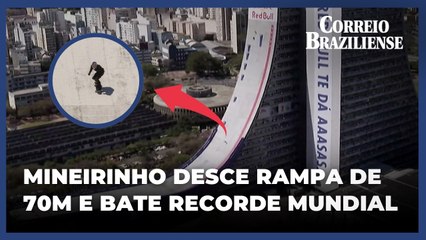 Skatista brasileiro bate recorde mundial ao descer megarrampa de 70 metros