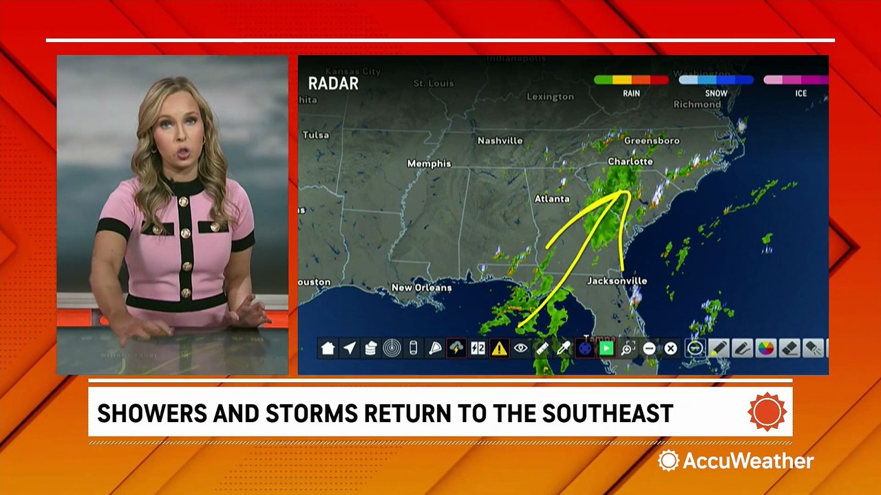 Rounds of rain and thunderstorms to soak the Southeast for days to come