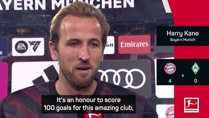 Kane 'honoured' to tally 100 Bayern goals in record time