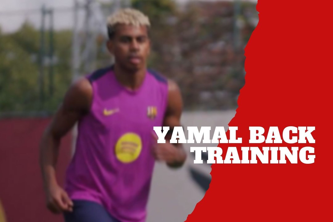Lamine Yamal back in Barcelona training, focused on what’s ahead