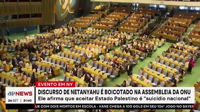 Discurso de Netanyahu na ONU é boicotado após críticas ao Estado palestino