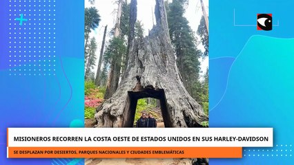 Dos misioneros recorren la costa oeste de Estados Unidos en sus Harley-Davidson entre desiertos, par