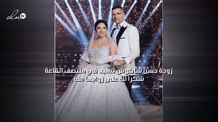 حسن شاكوش يرد على منتقدي سجود زوجته في القاعة: مواظبة على الصلاة