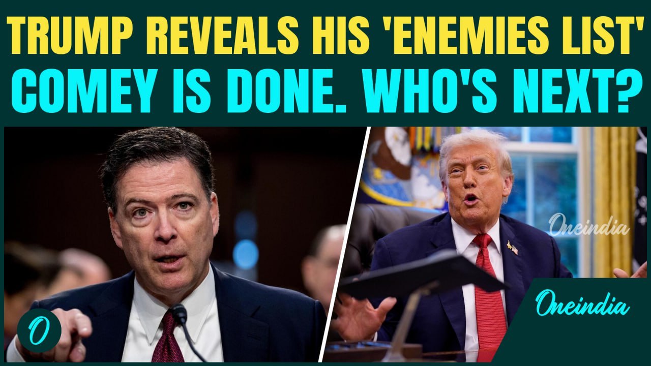 Trump’s ‘ENEMIES LIST’ Grows: Ex-FBI Director James Comey INDICTED | Who’s Next In Trump’s Revenge?