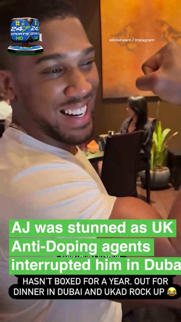 Anthony Joshua's Dinner in Dubai is Interrupted by DRUG TEST Officers Demanding a Sample From Him