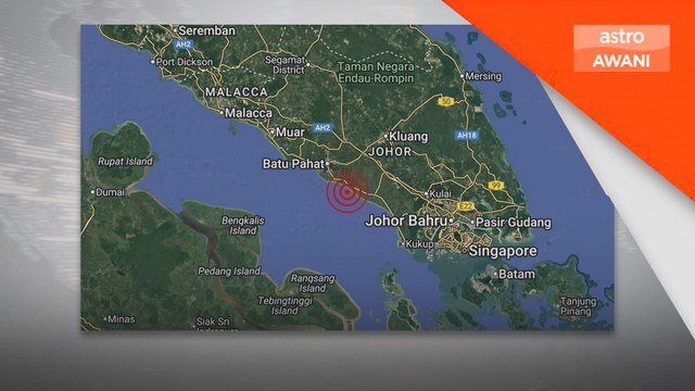 Gempa bumi lemah landa perairan Batu Pahat