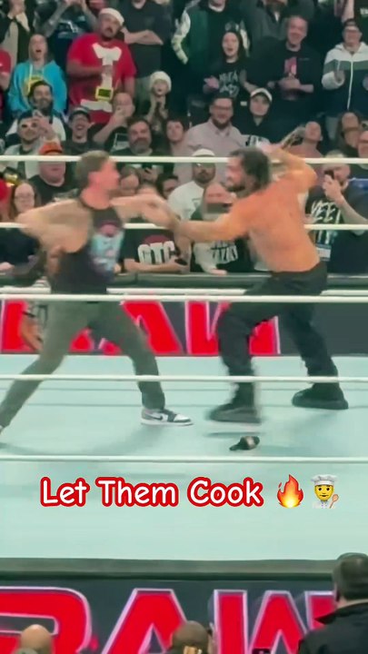CM Punk Brawls With Seth Rollins #wwe #shorts #cmpunk #sethrollins