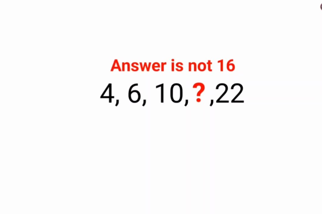 4, 6, 10, ? , 22 Answer is not 16.Literally 99% could not complete this Ukraine series test!  #ukraine #fastandeasymaths #brainchallenge #math #logicalstation #percentages #maths #mathpuzzle