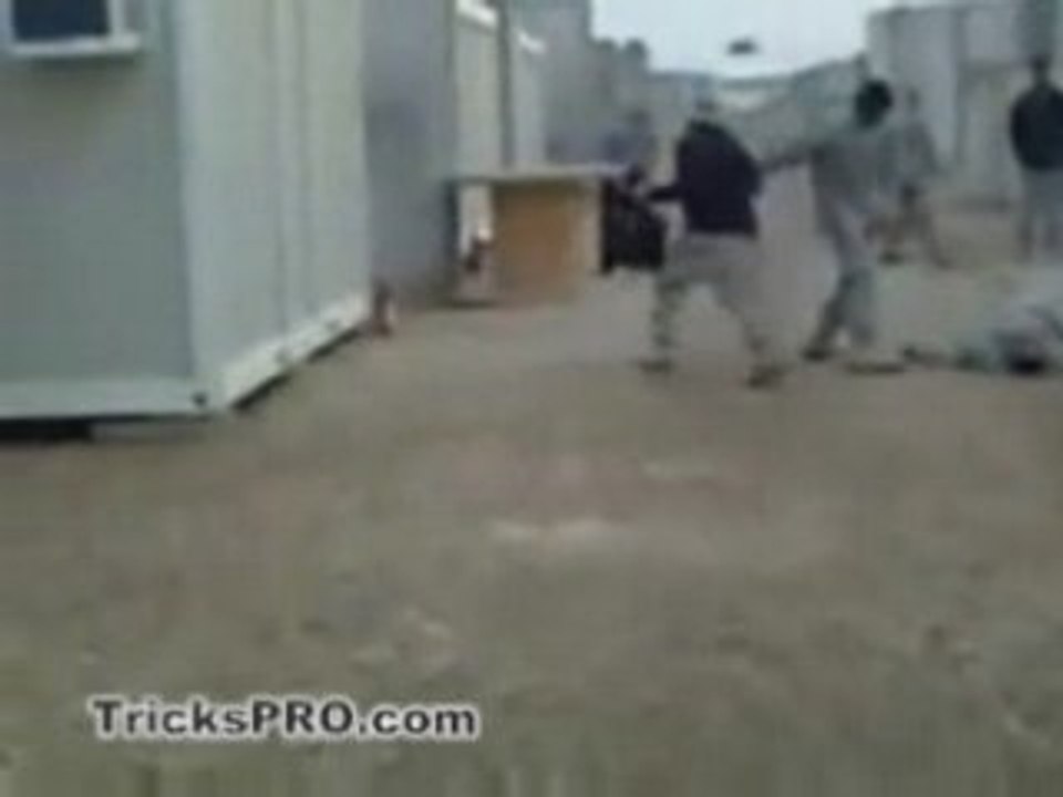 Iraq Soldier Backflip Failed