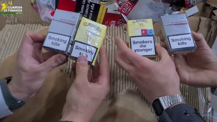 A Cassino la più grande fabbrica clandestina di sigarette in Italia