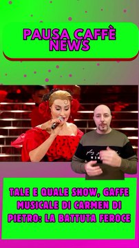 Tale e Quale Show, gaffe musicale di Carmen Di Pietro la battuta feroce