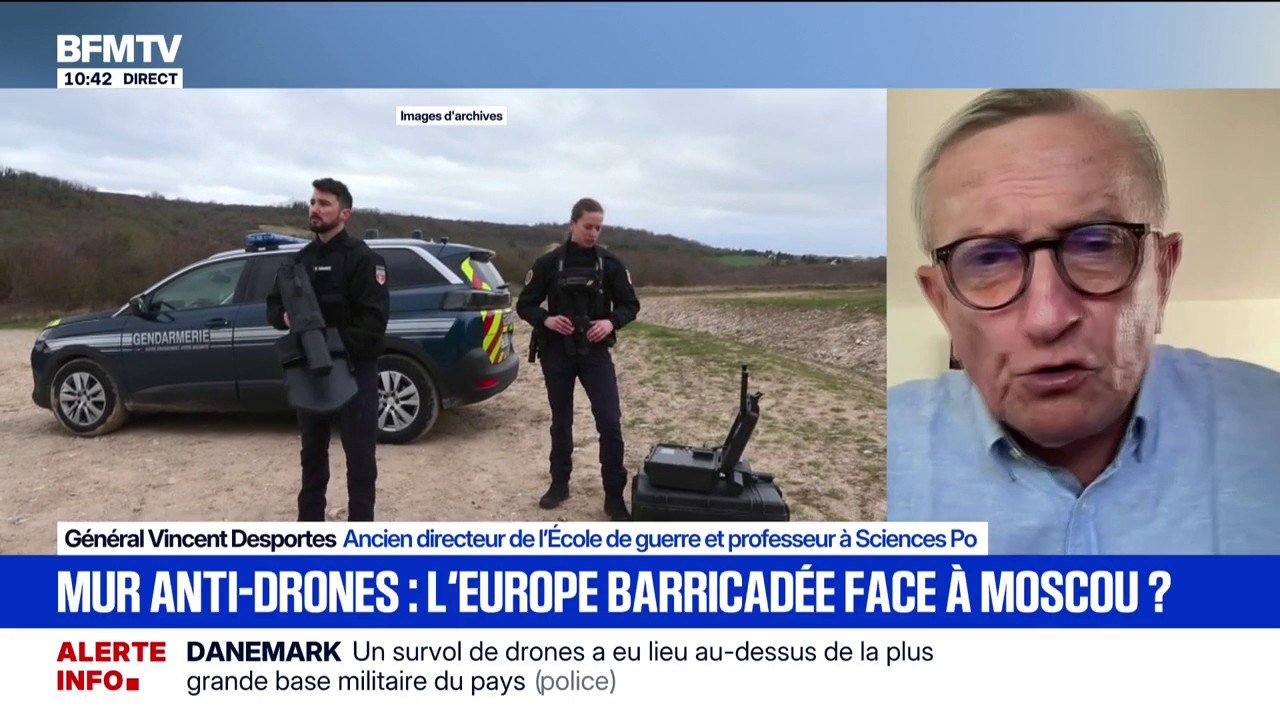 Mur anti-drones: "Oui, ce sera long et compliqué", confirme le Général Vincent Desportes, ancien directeur de l'École de guerre