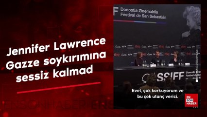 Oscar ödüllü ABD'li oyuncu Jennifer Lawrence, Gazze soykırımına sessiz kalmadı