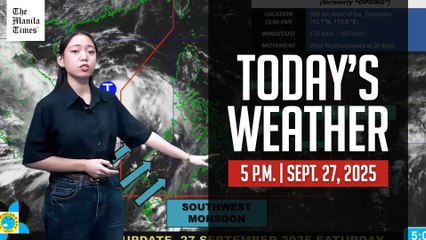 Live Weather Update at 5 P.M. on Sept. 27, 2025 ☀️
