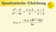 Quadratische Bruchgleichung mit abc-Formel lösen
