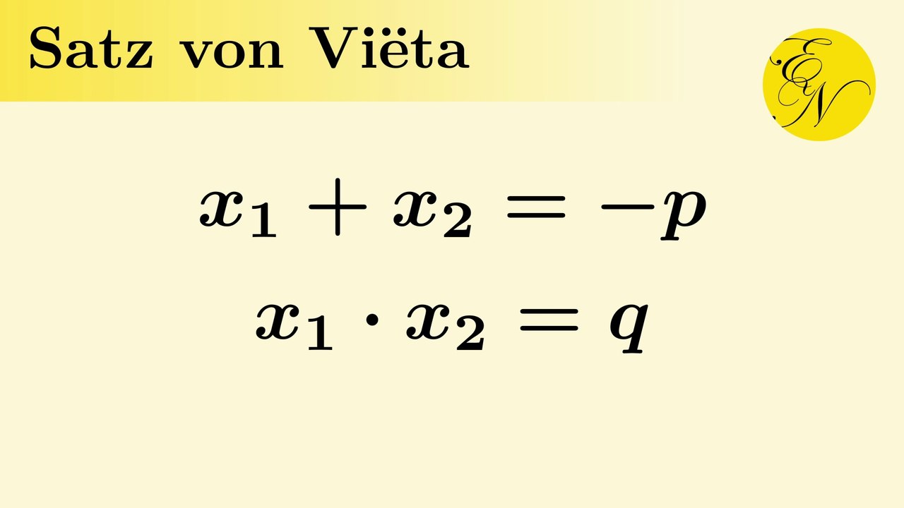 Satz von Viëta anwenden