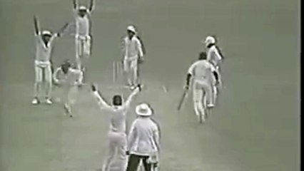 Arshad Ayub close appeal of Gus Logie 3rd Test at Port of Spain, Apr 15 1989