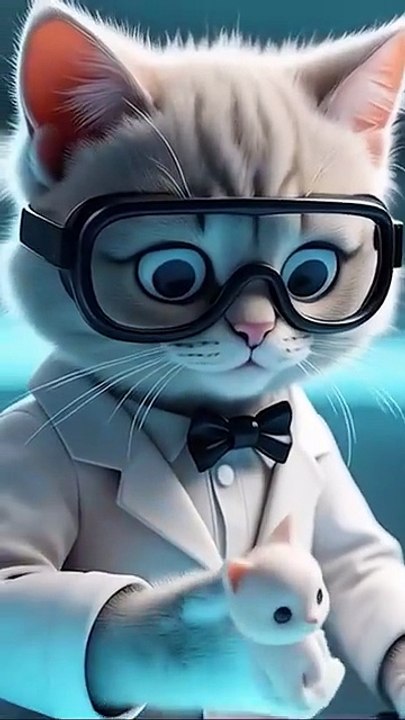A scientist cat.