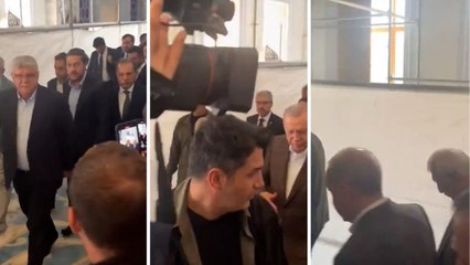 Erdoğan, cuma namazı için gittiği camide tekbirlerle karşılandı