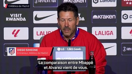 Simeone : "La comparaison Alvarez-Mbappé vient de vous !"