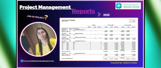 Project Management Reports in Business Central