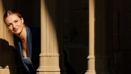 Los Reyes y la princesa Leonor visitan el Palacio Real de Olite en Navarra durante su viaje oficial