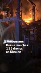 Russia launches 115 drones On Ukraine