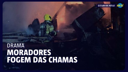 Incêndio em Santa Luzia atinge casas e assusta moradores