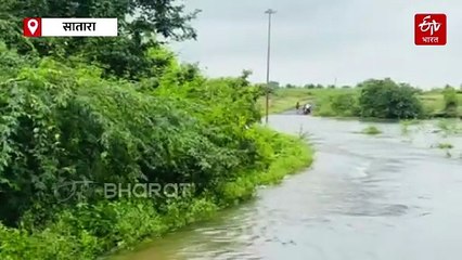 सातारा जिल्ह्याला परतीच्या पावसानं झोडपलं; माण तालुक्यात माणगंगा नदीला पूर, म्हसवड पाण्यात