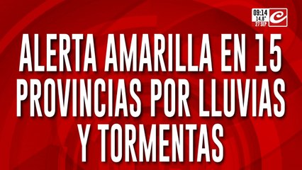 Hay alerta por lluvias y tormentas en varias provincias argentinas
