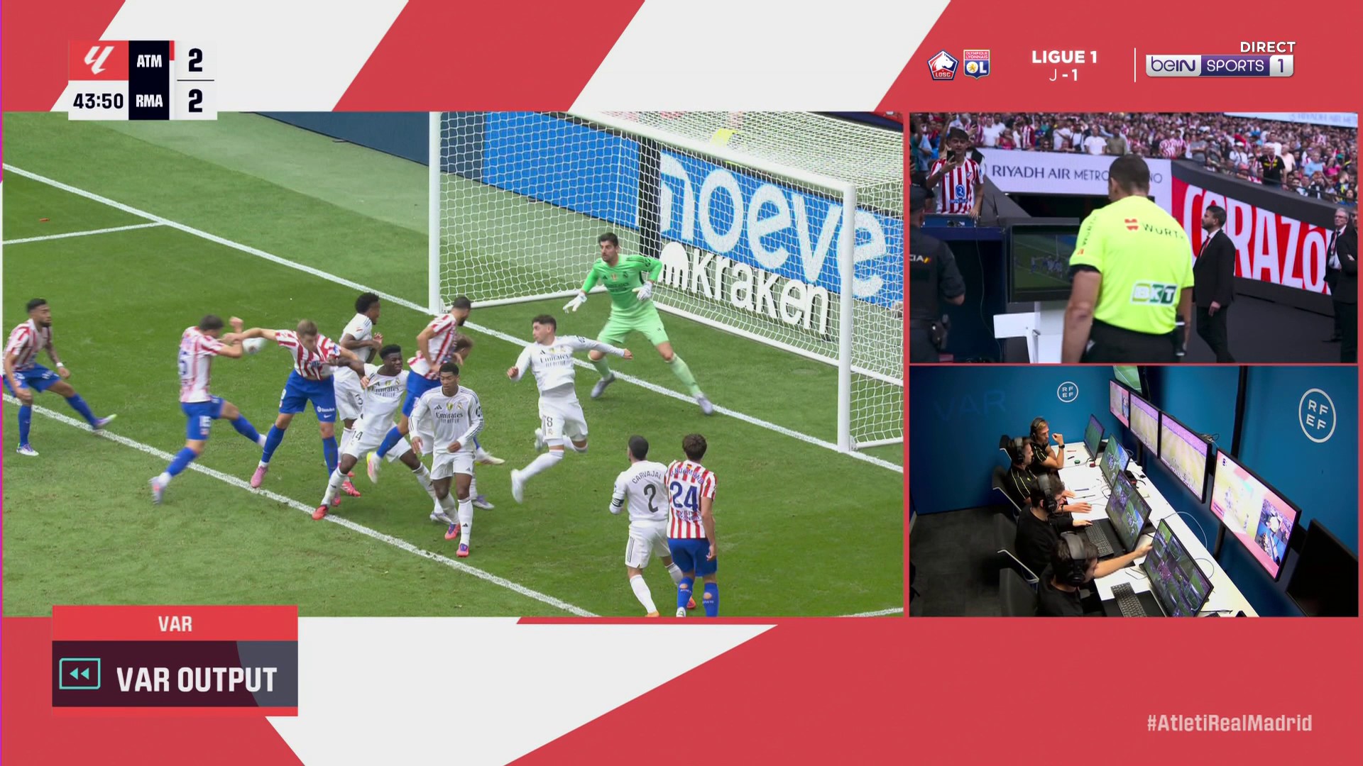 L'Atlético croit égaliser ... but refusé !