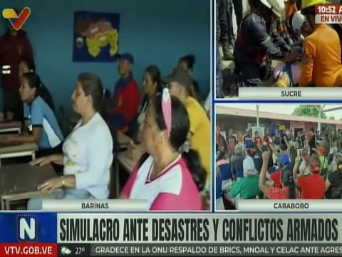 Barineses participan en el Simulacro Nacional de Protección Civil y Preparación del Pueblo