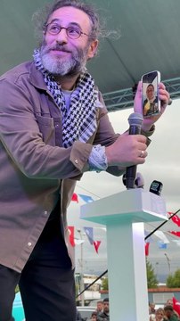 ‘Filistin İçin Sumud’ mitinginde Sumud Filosu ile canlı bağlantı gerçekleştirildi