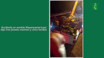 Accidente en avenida Hispanoamericana deja tres jóvenes muertos y cinco heridos