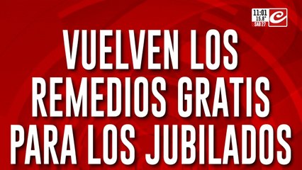 Se hizo justicia: vuelven los remedios gratis para jubilados y jubiladas