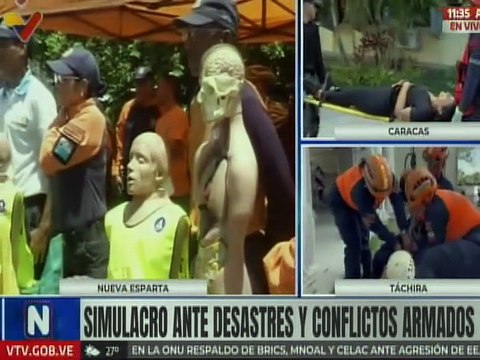 Autoridades acompañan al pueblo neoespartano en el Simulacro Nacional de Protección Civil