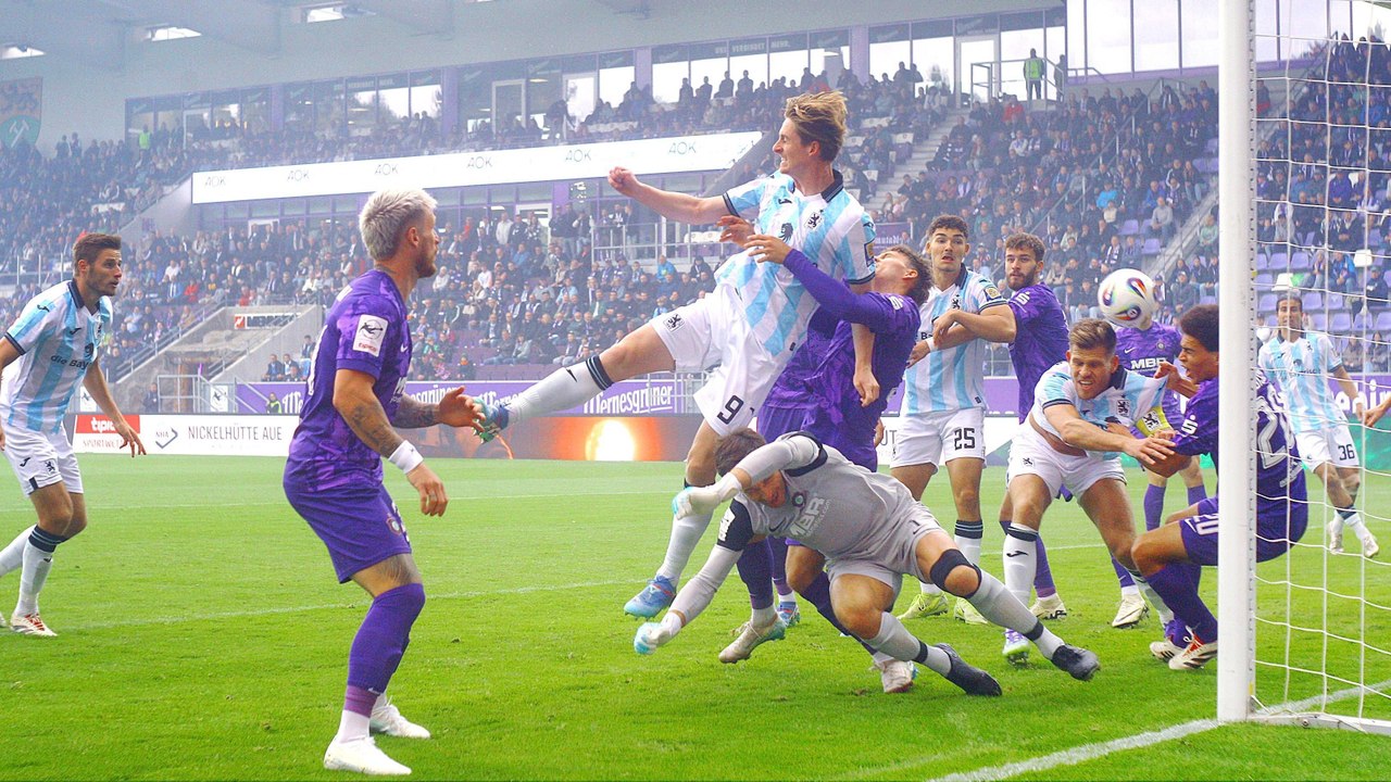 Vollands direkte Ecke zählt nicht: 1860 verliert auch in Aue