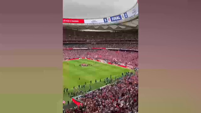 Euforia total del Atlético de Madrid tras vencer el derbi