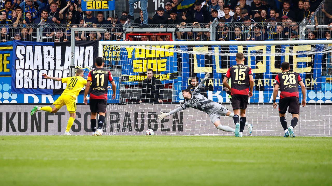 Saarbrücken im Glück: Strittiger Elfmeter bringt einen Punkt