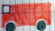 Furgone arancione disegno