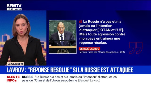 Drones suspects dans l'espace aérien de l'Otan: Sergueï Lavrov, ministre russe des Affaires étrangères, déclare qu'il y aura une réponse absolue si la Russie est attaquée