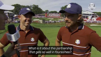'I'm just the lucky one' - Fleetwood on perfect foursomes partnership with McIlroy