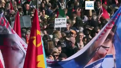 Tízezrek tüntettek német és svájci nagyvárosokban a gázai háború ellen