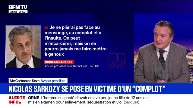 Condamnation de Nicolas Sarkozy: J'ai été surpris par la qualité de l'articulation du jugement , déclare Carbon de Seze, avocat pénaliste