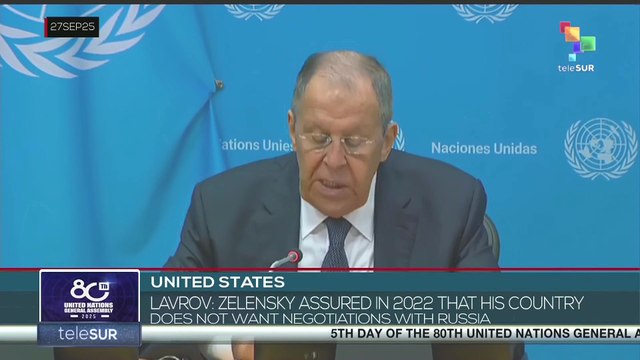 Lavrov: Zelensky assured in 2022 that his country does not want negotiations with Russia