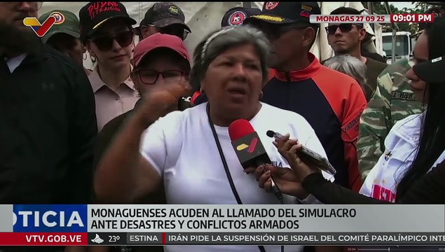 Pueblo de Monagas acudió al llamado del Simulacro Nacional de Protección Civil