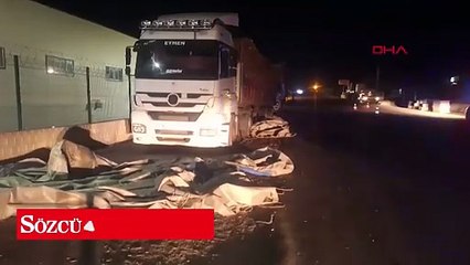 Brandayı toplarken otomobilin çarptığı TIR sürücüsü öldü