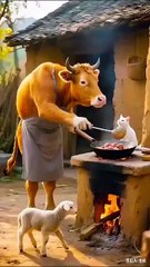 Cow Chef Funny 🤣 Moments Reaction | Hilarious Animal Cooking Comedy